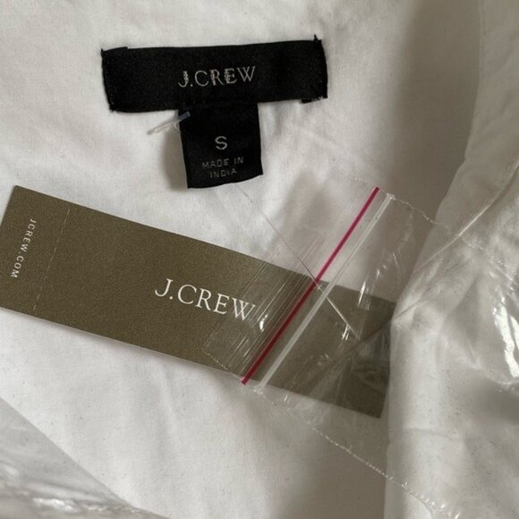 J. Crew Puff sleeve Cotton Poplin Shirtdress White Size Medium and Large NWT - Picture 11 of 16